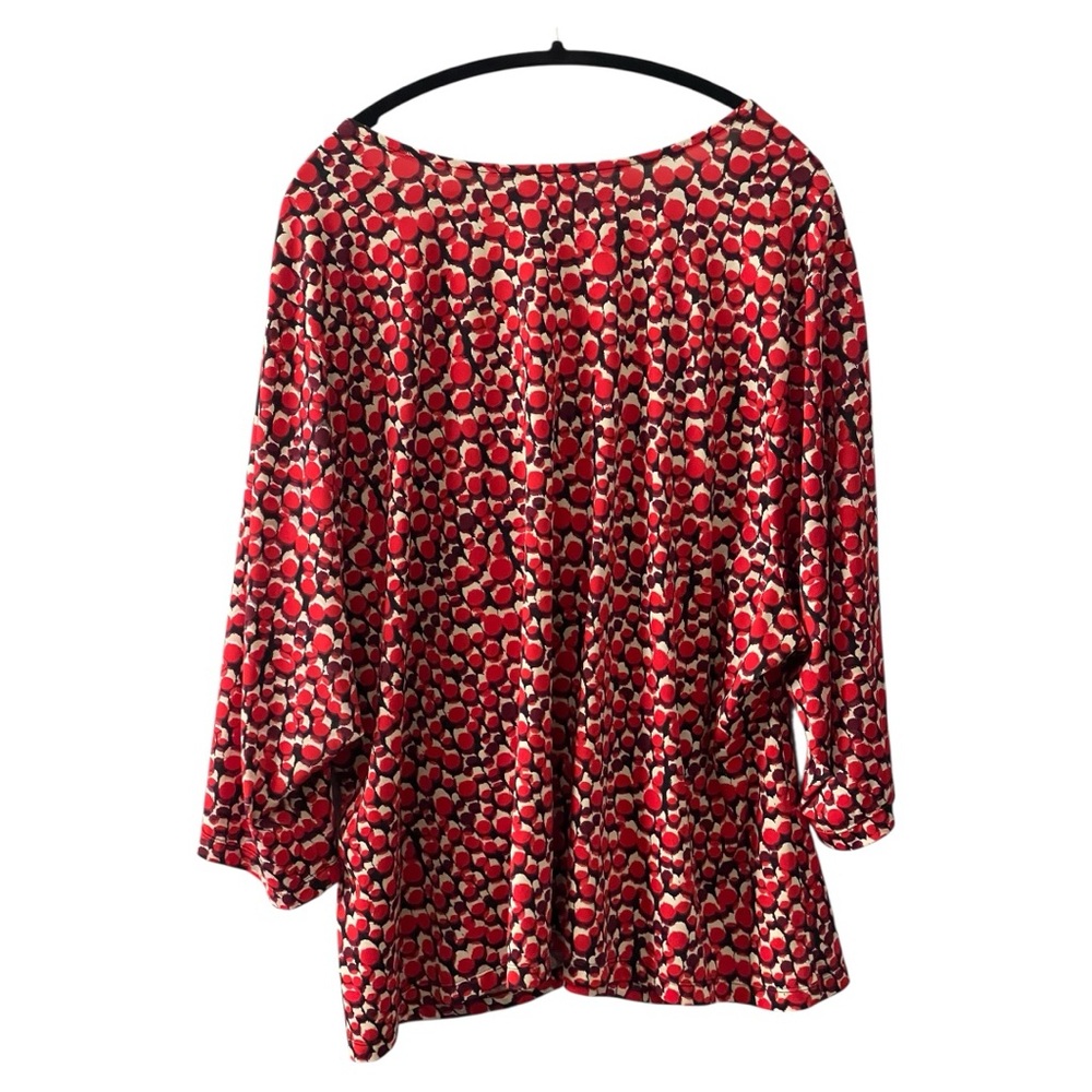 🌹 IGIGI by Yuliya Raquel Red Print Twist-Front Dress l Size 30/32 l Poshmark - Picture 2 of 7